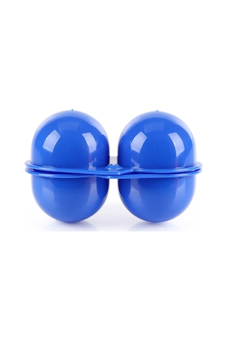 Aotu AT6358 2 Hazneli Dayanıklı Plastik Yumurta Saklama Kutusu Mavi Çok Renkli