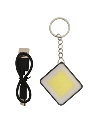 Mini Şarjlı COB Led El Feneri Anahtarlık - 5w Güçlü Aydınlatma, Mıknatıslı