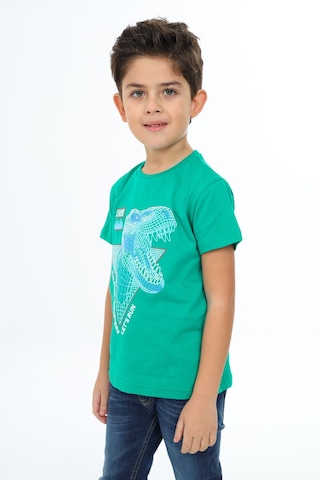 Toontoy Kids Toontoy Erkek Çocuk Baskılı Tişört Koyu Yeşil