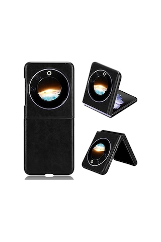 Tecno Phantom V Flip Deri Desenli Plastik Kılıf-al3156