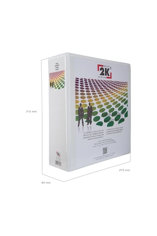 Firma Evrak Sunum Klasörü A4 Pvc 9 Cm 4 Halkalı 650 Yaprak 28x3 Beyaz