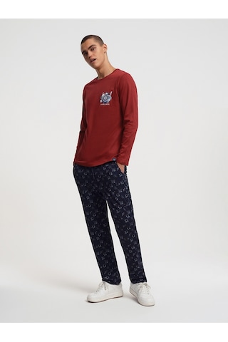 Regular Fit Erkek Pijama Bordo