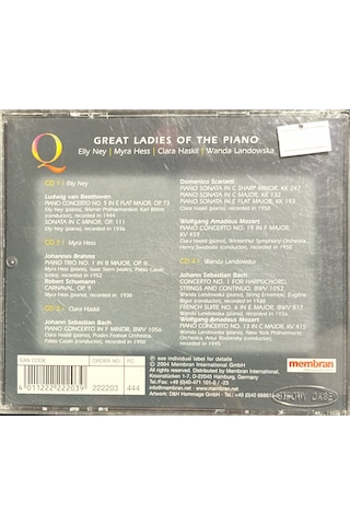 Plak Değildir Cd Dir Cd Quadromania Great Ladies Of The Piano 4