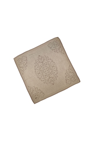 Mısırlı Eşarpları Pamuk Devore Etnik Desenli Eşarp Vizon