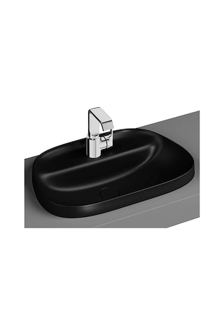 VitrA Frame 5696B483-0041 Armatür Bantlı Tezgah Üstü Tv Lavabo. 57CM. Mat Siyah