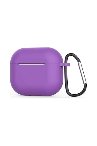 Apple AirPods Uyumlu 3. Nesil Zore Standart Silikon Kılıf Mor