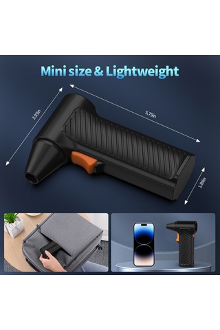 Vkemall 110000 Rpm Şarj Edilebilir Endüstriyel Üfleyici, 2600mah Pil, Type-c, Çok Amaçlı Temizlik Aracı