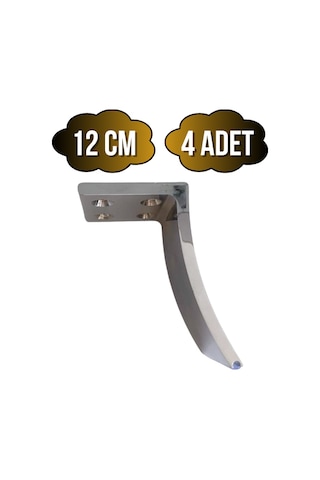 Yay Krom 12cm Metal Ayak Masa Dolap Ve Mobilya Ayağı Krom 12cm Metal 4 Adet Krom
