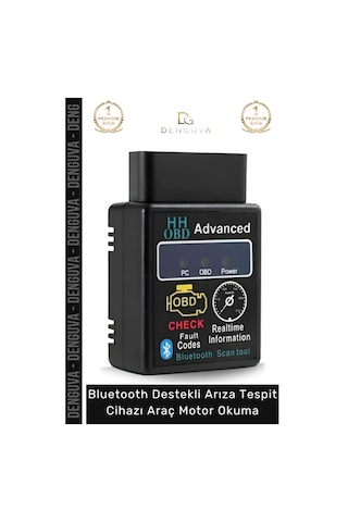 Obd2 Bluetooth Destekli Arıza Tespit Cihazı Geniş Cihaz Uyumluluğu Araç Motor Okuma