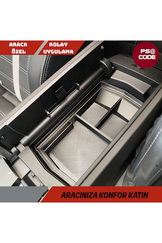Yeni Kasa Citroen C5 Aircross 2025 Ve Üzeri Orta Konsol Kolçak, Saklama Kutusu, Kolçak Düzenleyici