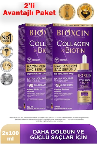 Bioxcin Saç Serum Collagen Biotin 100 Ml 2 Adet