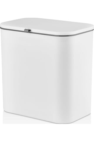 Suntel 15 Litre Fonksiyonel Kapaklı Banyo Ve Mutfak Tezgahüstü Çöp Kovası Dolap Ve Duvar Aparatlı 15 Lt Beyaz