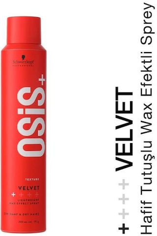 Schwarzkopf Osis Velvet Ultra Hafif Wax Efektli Sprey 200 ML