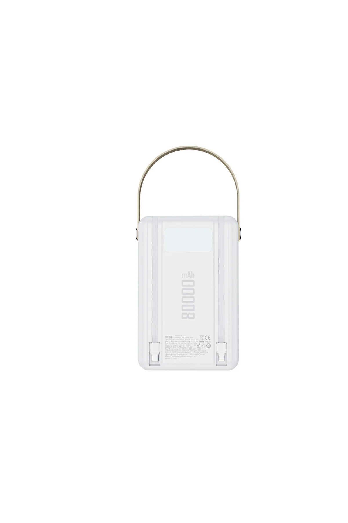 Pl-f24 80.000 Mah. 22.5w Turbo Şarj Powerbank Led Işıklı BEYAZ