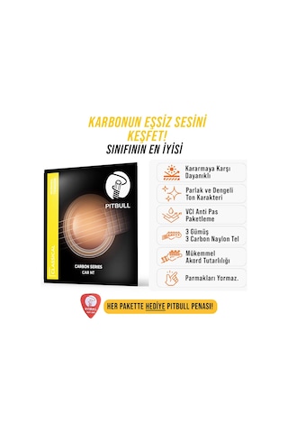 Pitbull Strings Carbon Seri Klasik Gitar Teli Normal Tansiyon
