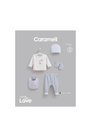 Altıntaş Baby Caramell Moving Car 5'li Hastane Çıkışı Zıbın Seti Moving Car Mavi Moving Car Mavi