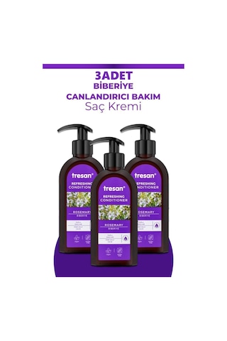Tresan Biberiye Canlandırıcı Sülfatsız Bakım Saç Kremi 300 Ml 3 Adet