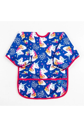 Candar Unicorn Desenli Sıvı Geçirmez Uzun Kol Aktivite Ve Mama Önlüğü 6-24 Ay Standart Lacivert