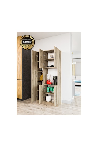 Atlas Çok Amaçlı Dolap Mutfak Banyo Balkon Ceviz