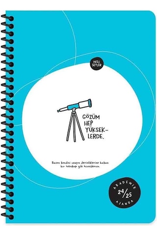 Keskin Color A5 Spiralli Akademik Ajanda - Gözüm Yükseklerde Mavi