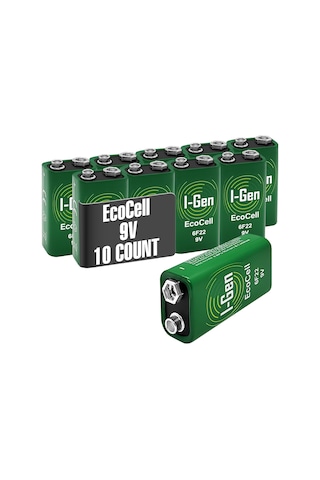 I-gen 6f22 Ecocell 9v Pil 9 Volt Kare Pil 10'lu Paket