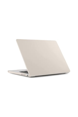 NovStrap Apple Uyumlu MacBook Pro M1 M2 Çip 13.3" A2338 ile Kılıf Cream Hard Shell Rubber Kapak