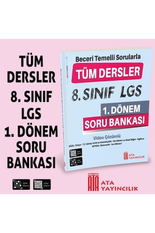 Ata Yayınları 8. Sınıf LGS 1. Dönem Tüm Dersler Soru Bankası