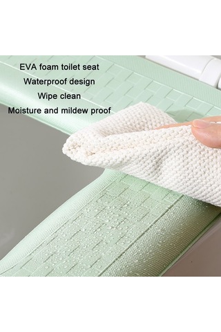 Sones Ev Tipi Kalınlaştırılmış Su Geçirmez Yıkanabilir Tuvalet Oturağı, Renk: Gri