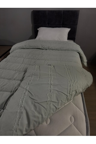 Clasy Saten %100 Pamuk Saten Tek Kişilik Yorgan Avola V2 Adaçayı