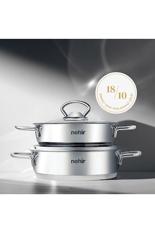Nehir Silver 4 Parça Paslanmaz Çelik Sahan Seti (18-20 cm)