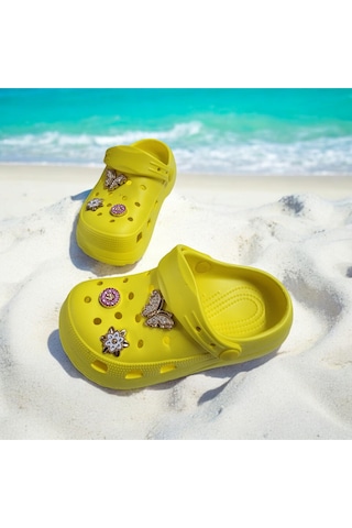 Çocuk Günlük Taş Sticker Detaylı Eva Plaj Terliği 001