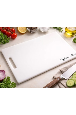 Bk Gift Kişiye Özel Ev Tipi Polietilen Kesme Tahtası Beyaz 23x33 Cm 10 Mm Gıda Uyumlu Pe Doğrama Tahtası Kobitmeyencom36726 Bk Gift Çok Renkli