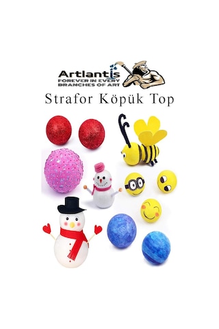 Güneş Sistemi Maketi İçin Strofor Köpük Top 20 Adet Yuvarlak Strafor Top Küre Okul Deney Köpük Toplar