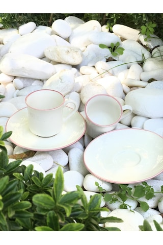 Tulu Porselen 4 Parça 2 Kişilik Türk Kahvesi Fincan Takımı