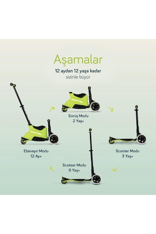 Smartrike Xtend Büyüyebilen Ride On Scooter 12 Ay - 12 Yaş Yeşil