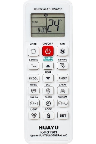 Fujitsu Uyumlu -General Universal Klima Kumandası Huayu K-Fg1503