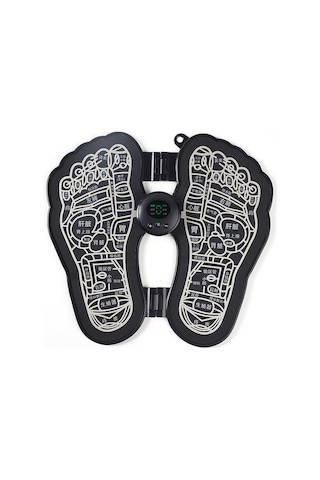 Qingmipy Evde Kullanıma Uygun Şarjlı Mini Ayak Masaj Cihazı - Pulse Teknolojili Topuk Ve Ayak Tabanı Rahatlatıcı - Siyah Siyah