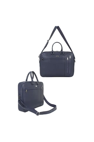Case Club 2208-5 Büyük Boy 17.3 İnç Laptop Evrak- El Çantası Omuz Askılı Lacivert