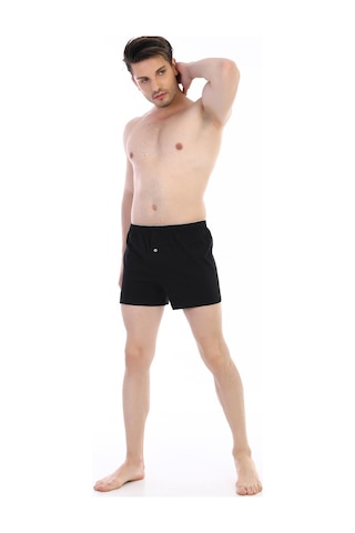 Çift Kaplan Erkek Penye Siyah Boxer 805 Siyah