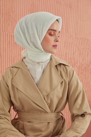 Miray Düz Pamuk Eşarp - Kırık Beyaz Beyaz