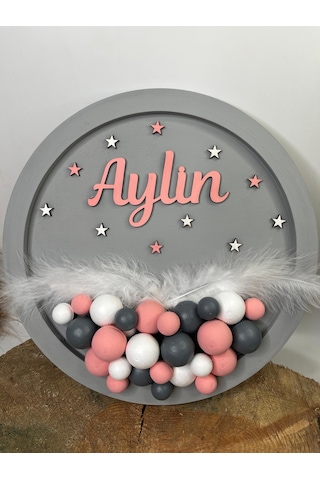 Bebek Kapı Süsü-çocuk Kapı Süsü-bubble Kapı Süsü Beyaz - Pembe