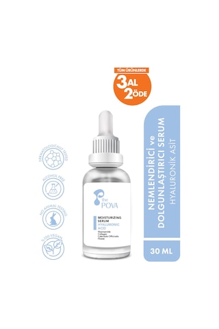 The Pova Hyaluronik Asit Nemlendirici ve Dolgunlaştırıcı Cilt Serumu – 30 ML