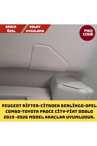 Peugeot Rifter- Citroen Berlingo-proace-doblo-opel Cam Tavanlı Ara Bölme Demiri Kapakları 2 Adet 1