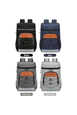 Yifomall Outdoor Kampanya Soğutucu Sıcaklık İzolasyonlu Sırt Çantası Su Geçirmez Alüminyum Folyo Döşeme Yemek Taşıma Çanta Küçük Boy, 20 Adetten Logo Koyu Gri Koyu Gri