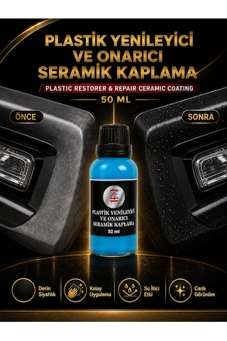 4e Plastik Yenileyici Ve Onarıcı Seramik Kaplama Uv Koruyuculu 50 Ml Cam Şişe