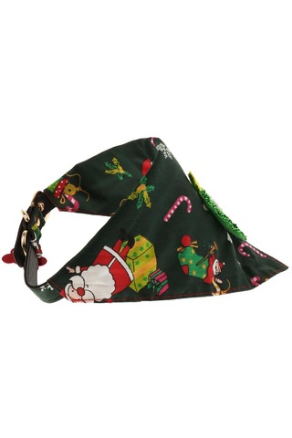 Homyl Yılbaşı Pet Köpek Ayrılabilir Üçgen Yaka Tükürük Fildişi