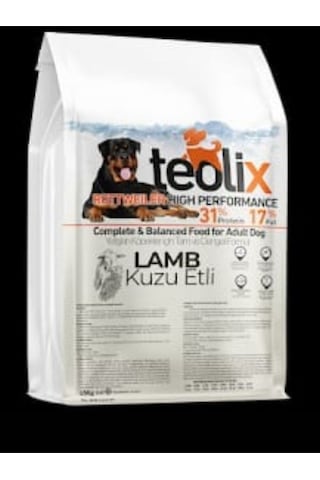 Teolix Kuzu Etli Köpek Maması 15 Kg %31 Protein %17 Yağ İri Irklar İçin Enerji Maması
