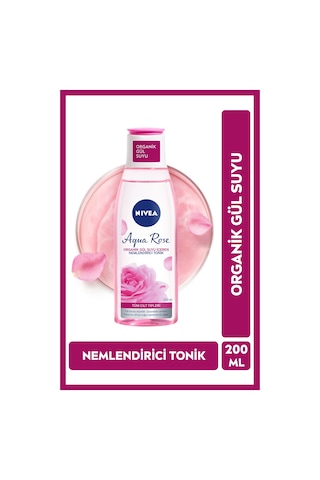 Aqua Rose Organik Gül Suyu İçeren Nemlendirici Tonik 200 Ml,nemlendirici,eşit Cilt Tonu