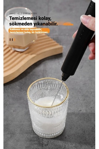 Yifomall Ev İçi Küçük Mini Elektrikli Yumurta Çırpıcı, Otomatik Akşam/ Krema Karıştırıcı, Pastane Fırınlama Aleti Siyah, Çift Başlı Diğer