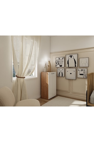 2 Kapaklı Çok Amaçlı Dolap Marbella Renk